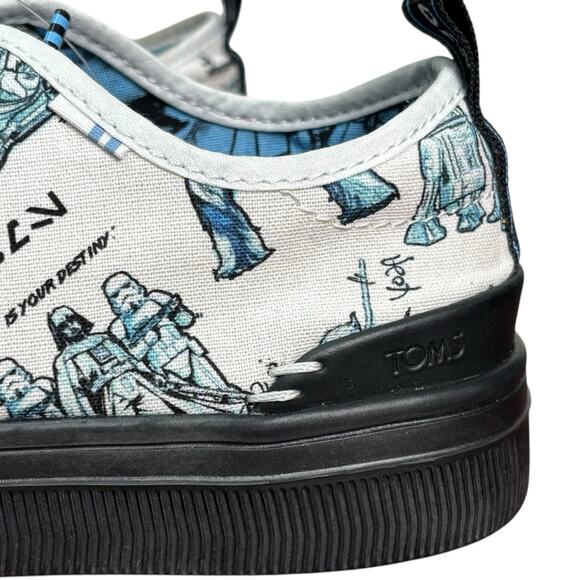 NWB Star Wars x TOMS Trvl Lite Low Men's Shoes Characters Sketch Print Size 7.5 - Picture 9 of 16